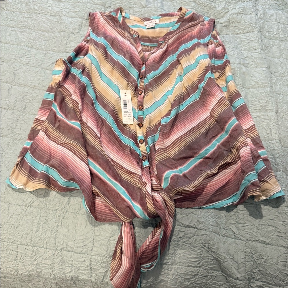 Ariat Multicolor Striped Button-Down Blouse